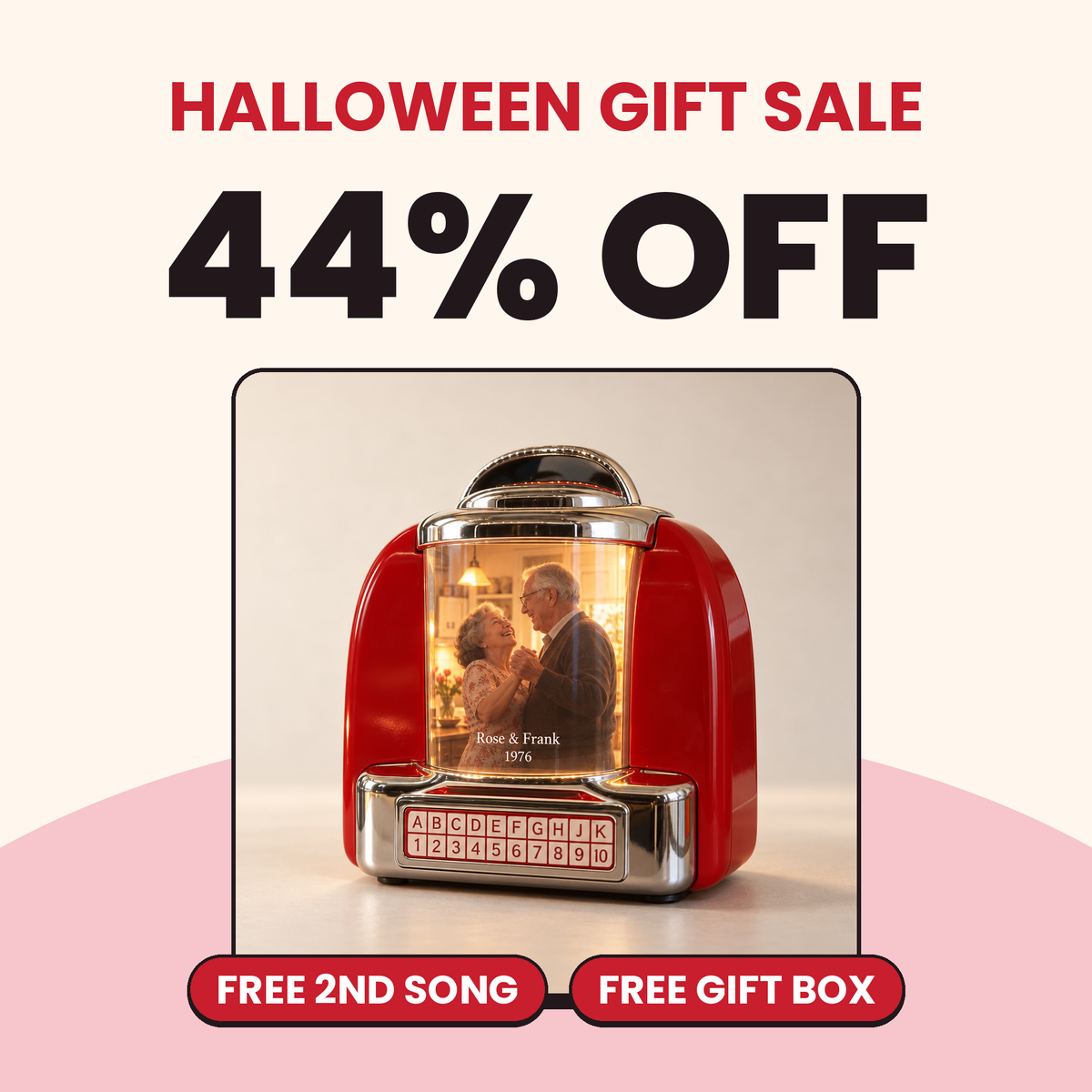 Jukette Halloween Gift Sale: 44% off, free 2nd song and free gift box